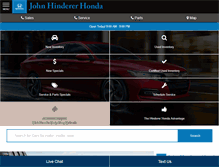 Tablet Screenshot of hindererhonda.com